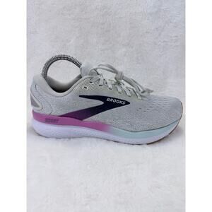 Brooks Ghost 16 Womens Running Shoes Gray Multicolor Size 8 D Wide